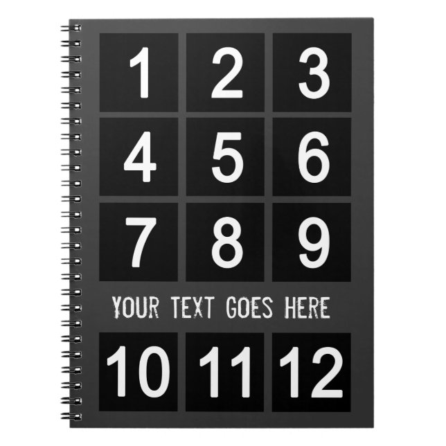 Create Your Own Dark Instagram Text Notebook Notizblock (Vorderseite)