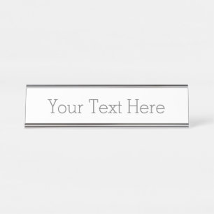 Create Your Own Desk Name Plate (2" x 8"), Silver Schreibtischnamensplakette