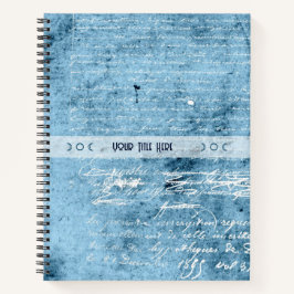 Create Your Own Distressed Blue Love Letter Notizbuch