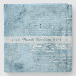 Create Your Own Distressed Blue Love Letter Steinuntersetzer
