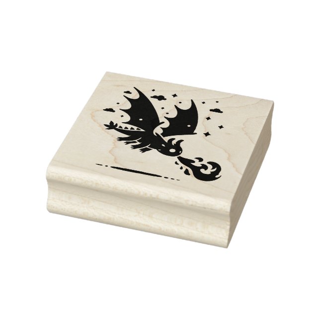 Create Your Own Diving Fire Dragon Fledgling Gummistempel (Stempel)
