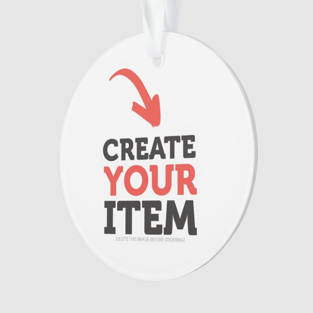 CREATE-YOUR-OWN DIY Custom upload design Christmas Ornament (Vorderseite)
