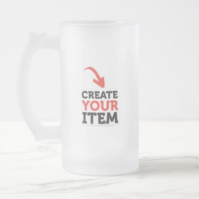 CREATE-YOUR-OWN DIY kundenspezifischer Mattglas Bierglas (Links)