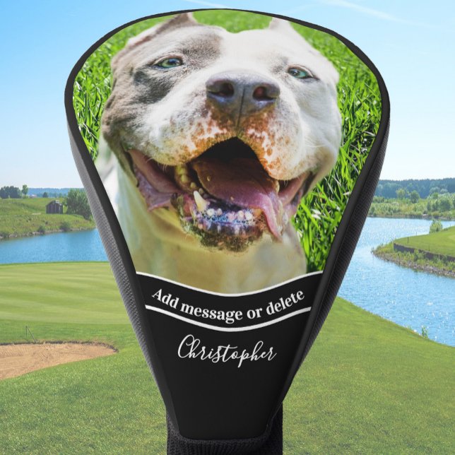 Create Your Own Dog Photo Personalized  Golf Headcover (Von Creator hochgeladen)