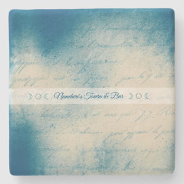 Create Your Own Dreamy Romantic Blue Love Letter Steinuntersetzer