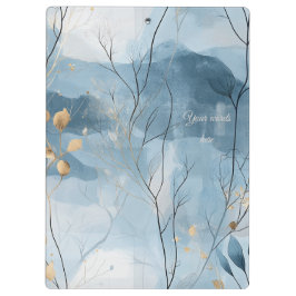Create Your Own Dusky Golden Floral Minimalist Klemmbrett