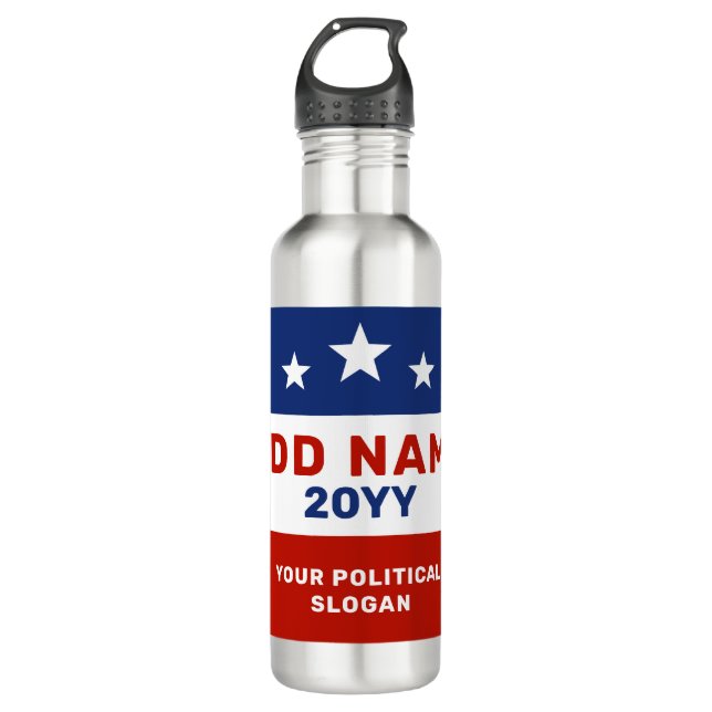 Create Your Own Election Campaign Water Bottle Edelstahlflasche (Vorderseite)