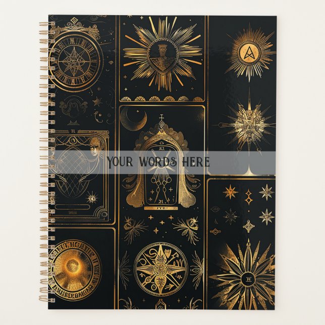 Create Your Own Elegant Gold Mystical Patchwork Planer (Vorderseite)