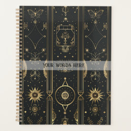 Create Your Own Elegant Gold Mystical Stripes Planer