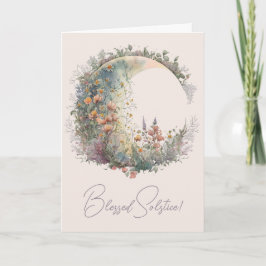 Create Your Own Elysian Floral Crescent Moon Feiertagskarte
