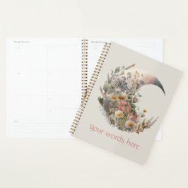 Create Your Own Elysian Floral Crescent Moon Planer