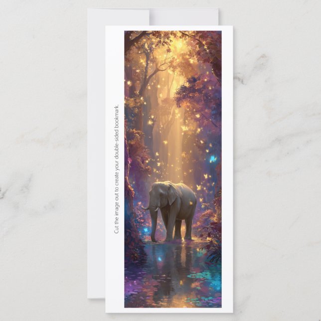 Create Your Own Enchanted Elephant Bookmark Card (Vorderseite)