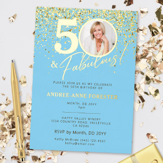 Create Your Own Fabulous Milestone Birthday Photo Folieneinladung