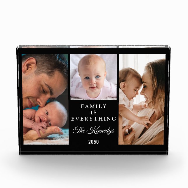 Create Your Own Family Quote Black 3 Collage   Fotoblock (Vorderseite)
