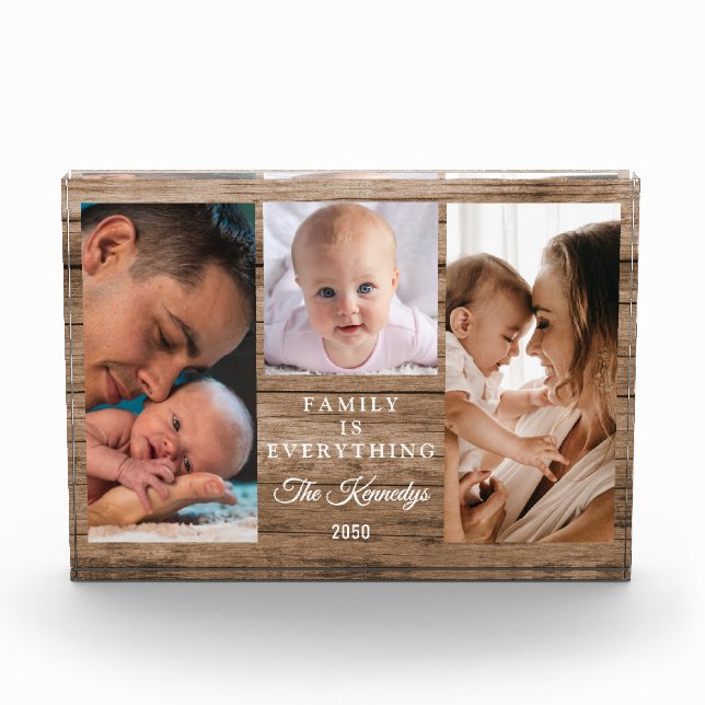 Create Your Own Family Quote Wood 3 Collage   Fotoblock (Vorderseite)