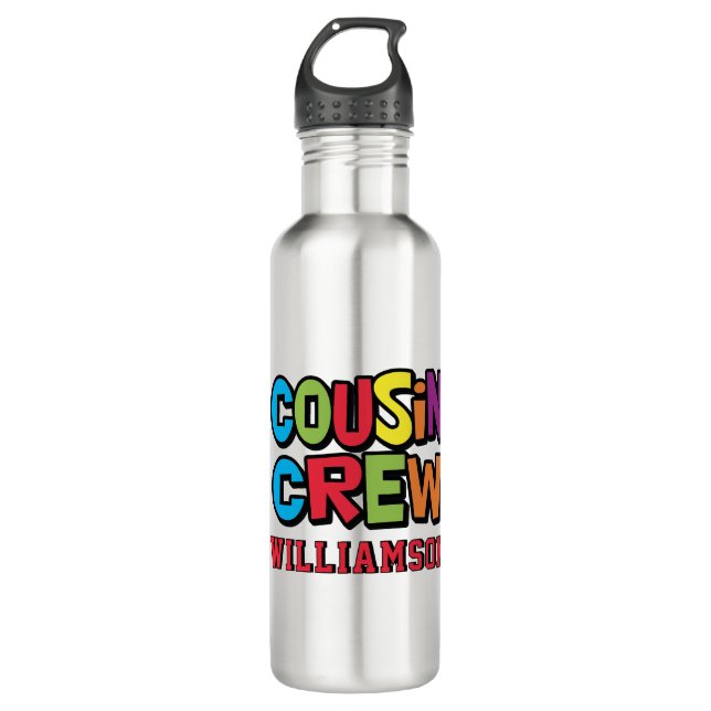 Create Your Own Family Reunion Cousin Crew  Edelstahlflasche (Vorderseite)