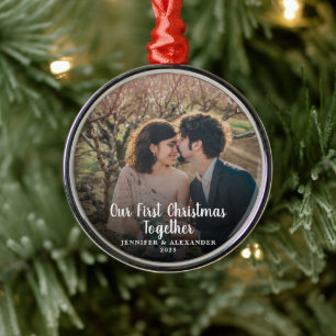 Create your own First Christmas Together photo Ornament Aus Metall