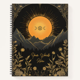 Create Your Own Floral Sunrise Mountains Notizbuch