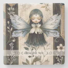 Create Your Own Garden Fairy Botanical Steinuntersetzer