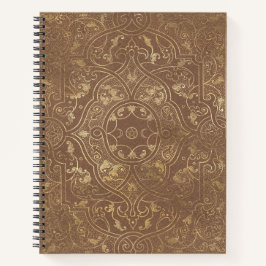Create Your Own Gilded Asian Beige Brown Notizbuch
