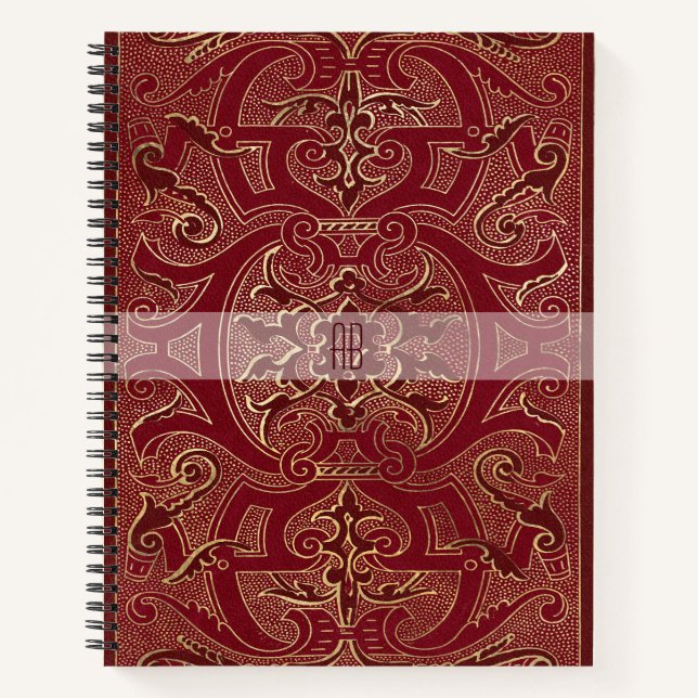 Create Your Own Gilded Chinese Red Notebook Notizbuch (Vorderseite)