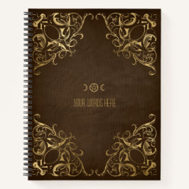 Create Your Own Gilded Corners Chocolate Brown Notizbuch