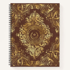 Create Your Own Gilded Crescent Brown Notizbuch