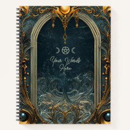 Create Your Own Gilded Deep Blue Ocean Notizbuch