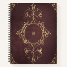 Create Your Own Gilded Deep Maroon Notebook