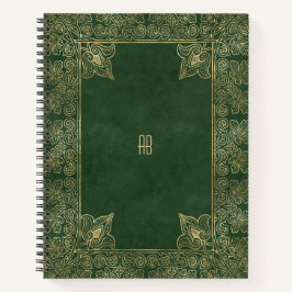 Create Your Own Gilded Emerald Green Notebook Notizbuch