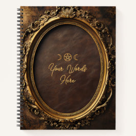 Create Your Own Gilded Faux Brown Leather Notizbuch