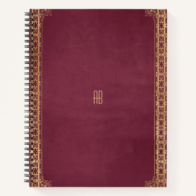 Create Your Own Gilded Fuschia Notebook Notizbuch (Vorderseite)