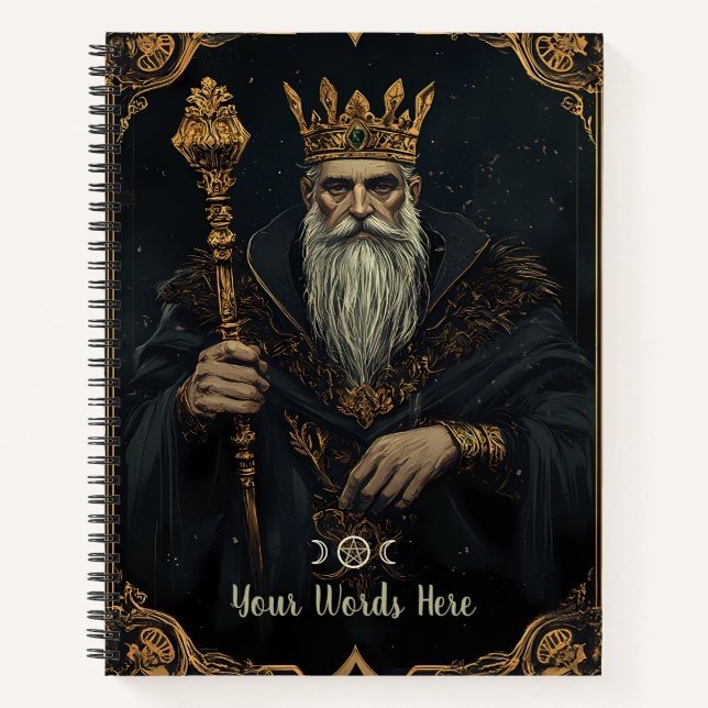 Create Your Own Gilded High King Black Notizbuch (Vorderseite)