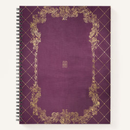 Create Your Own Gilded Magenta Purple Notebook Notizbuch