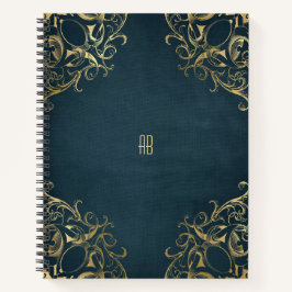 Create Your Own Gilded Navy Blue Notebook Notizbuch