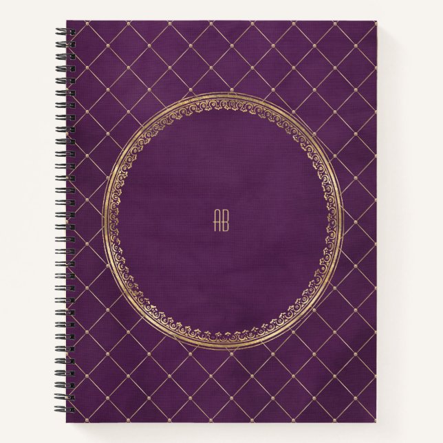 Create Your Own Gilded Purple Notebook Notizbuch (Vorderseite)
