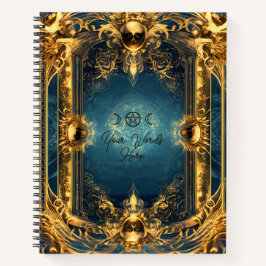 Create Your Own Gilded Turquoise Archaic Notizbuch