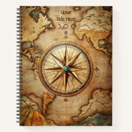 Create Your Own Globetrotter Compass Rose Notizbuch
