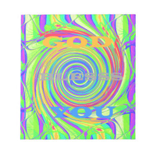 Create Your Own God Bless You Inspirational Text Notizblock