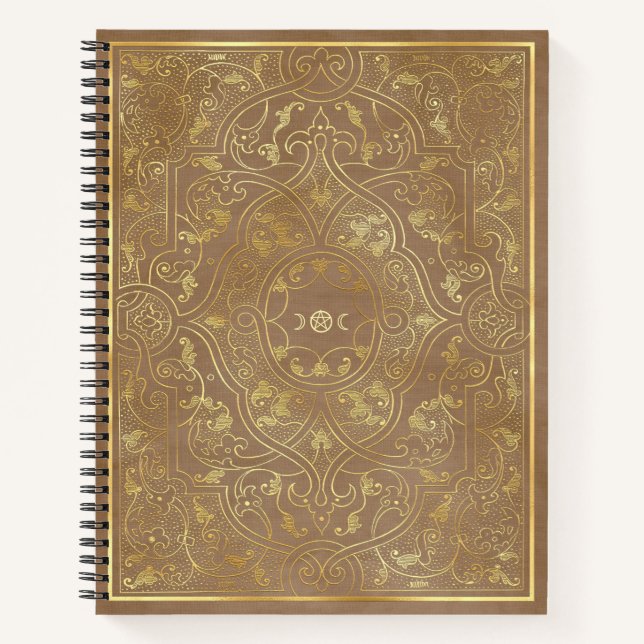Create Your Own Gold Asian Inspired Beige Notizbuch (Vorderseite)
