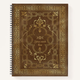 Create Your Own Gold Embossed Camel Brown Notizbuch