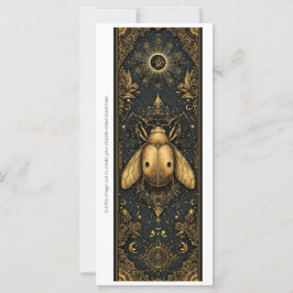 Create Your Own Gold Ladybug Bookmark Card