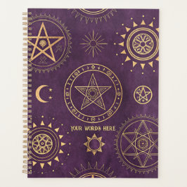 Create Your Own Gold Pentacles Moon Purple Planer