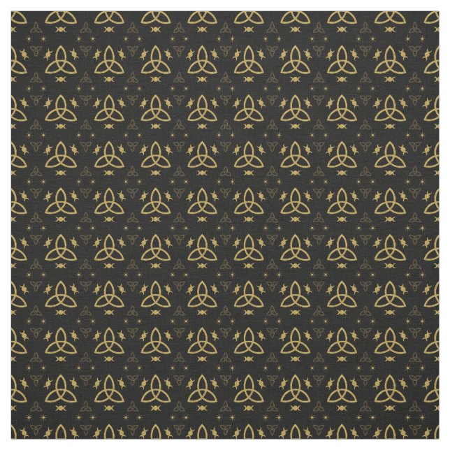 Create Your Own Gold Triquetra Moon Goddess Black Stoff (Muster)