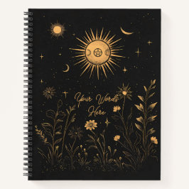 Create Your Own Golden Celestial Solar Garden Notizbuch