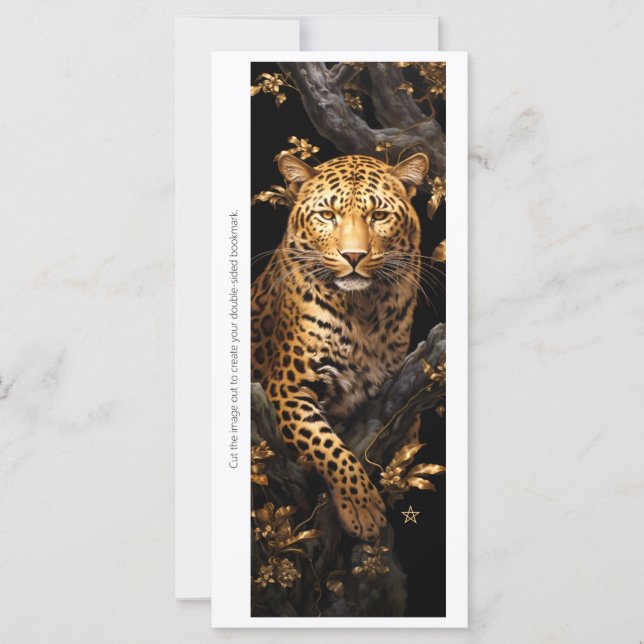 Create Your Own Golden Cheetah Bookmark Card (Vorderseite)