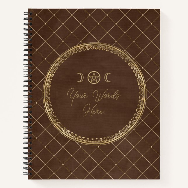 Create Your Own Golden Cocoa Brown Notizbuch (Vorderseite)