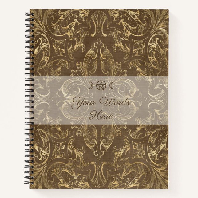 Create Your Own Golden Coffee Brown Notizbuch (Vorderseite)