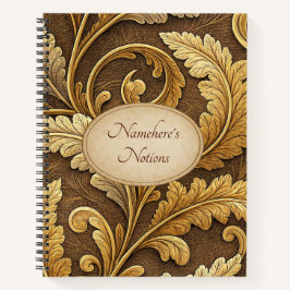 Create Your Own Golden Embossed Vintage Vine Notizbuch