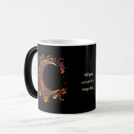 Create Your Own Golden Floral Boho Moon Verwandlungstasse